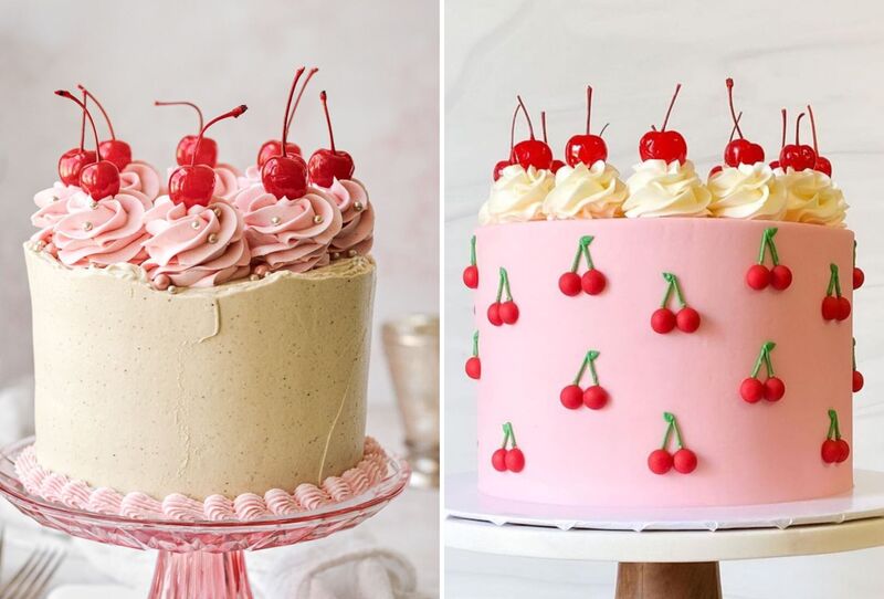 Bánh trang trí bằng nhiều loại trái cây