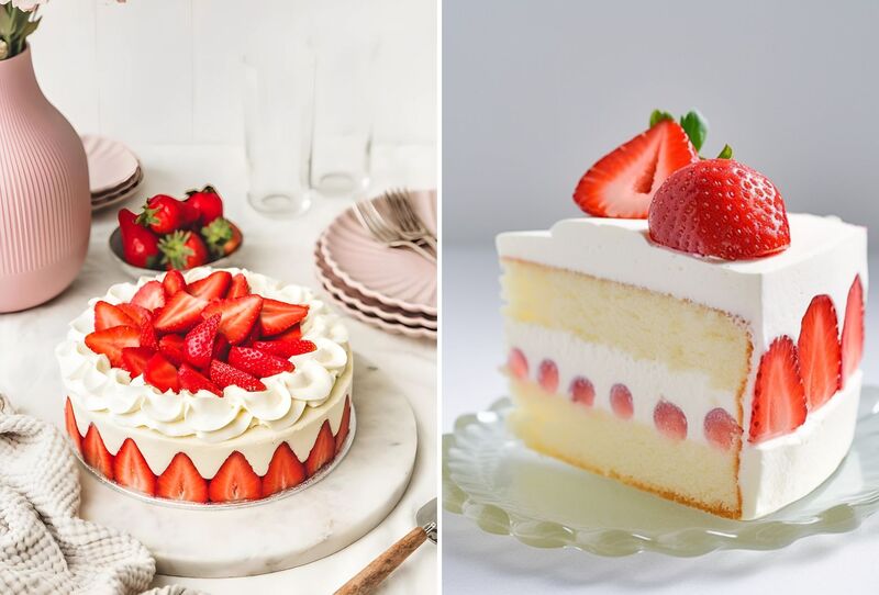 Bánh trang trí bằng mâm xôi