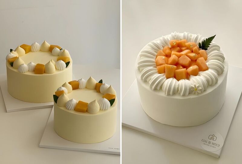 Bánh trang trí bằng nhiều loại trái cây